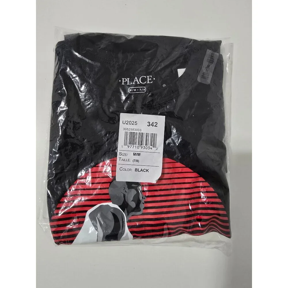 The Children's Place Boys Graphic‎ Performance Top In Black Size Medium 7-8